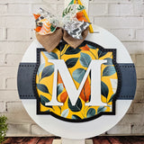 Monogram Frame and Banner Door Hanger SVG