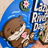 Lazy River Days Otter Door Hanger - Lvl 3