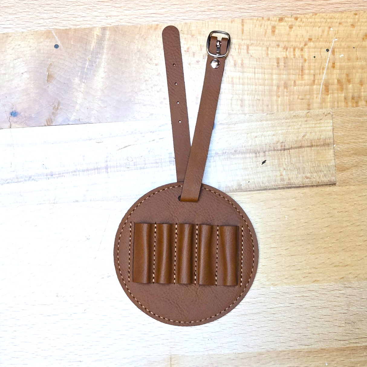 Leatherette Golf Bag Tag & Tee Holder Blank
