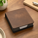 Laserable Leatherette Sticky Note Holder Blank | Desktop Memo Pad Box