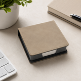 Laserable Leatherette Sticky Note Holder Blank | Desktop Memo Pad Box