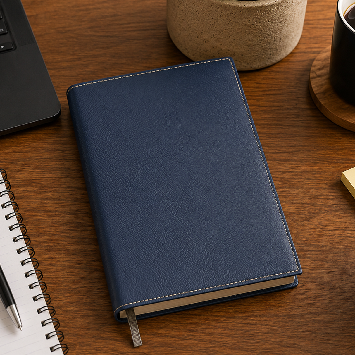 Laserable Leatherette A5 Journal Blank | 80-Sheet Hardcover Notebook