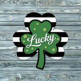 Lucky Shamrock Door Hanger SVG