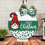 Merry Christmas Gnome Trees Door Hanger - DIY Unfinished Kit - Lvl 2