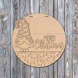 Merry Christmas Gnome Trees Door Hanger - DIY Unfinished Kit - Lvl 2