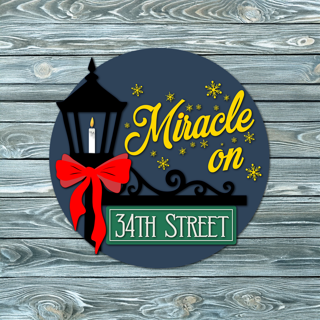 Miracle on 34th Street Door Hanger SVG