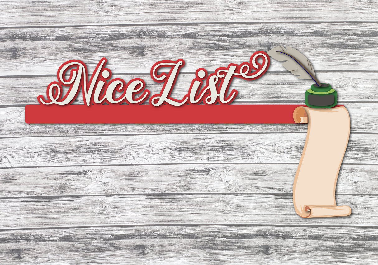 Nice List Christmas Door Frame Corner Decor SVG