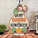 Oh My Gourd Its Fall Y'all Door Hanger - DIY Unfinished Kit - Lvl 2