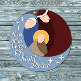 Oh Night Devine Mary & Joseph Door Hanger SVG