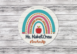 Personalized Teacher Classroom Rainbow Door Hanger - LEVEL 2