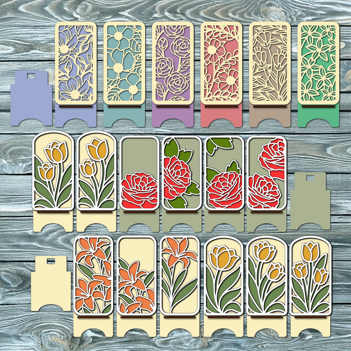 Layered Floral Phone Stand SVG Bundle | Master It Exclusive