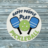 Happy People Play Pickleball Door Hanger SVG