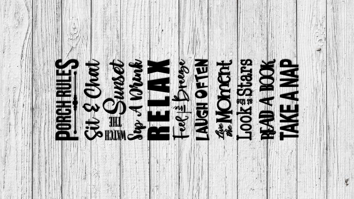 Porch Rules Porch Leaner SVG