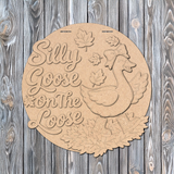 Silly Goose On The Loose Door Hanger  - DIY Unfinished Kit - Lvl 2