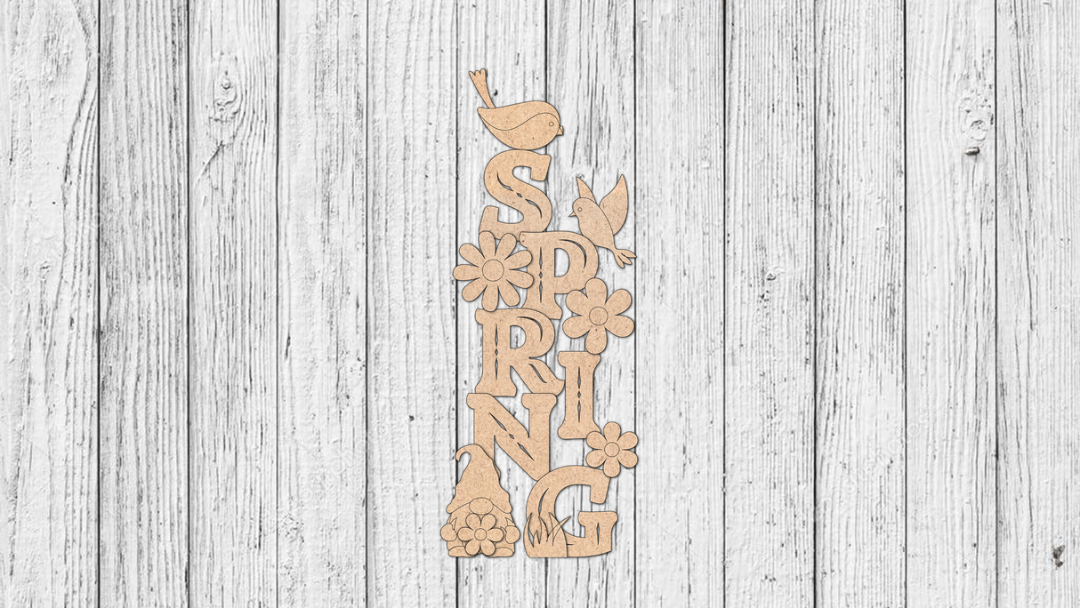 Spring Tabletop Stander with Gnome - DIY Unfinished Kit - Lvl 2