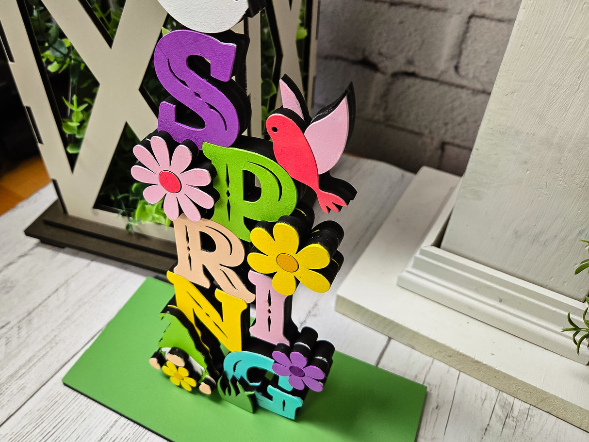 Spring Tabletop Stander with Gnome - DIY Unfinished Kit - Lvl 2