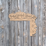 Thankful Grateful Blessed Stacked Pumpkins Door Corner - DIY Unfinished Kit - Lvl 2