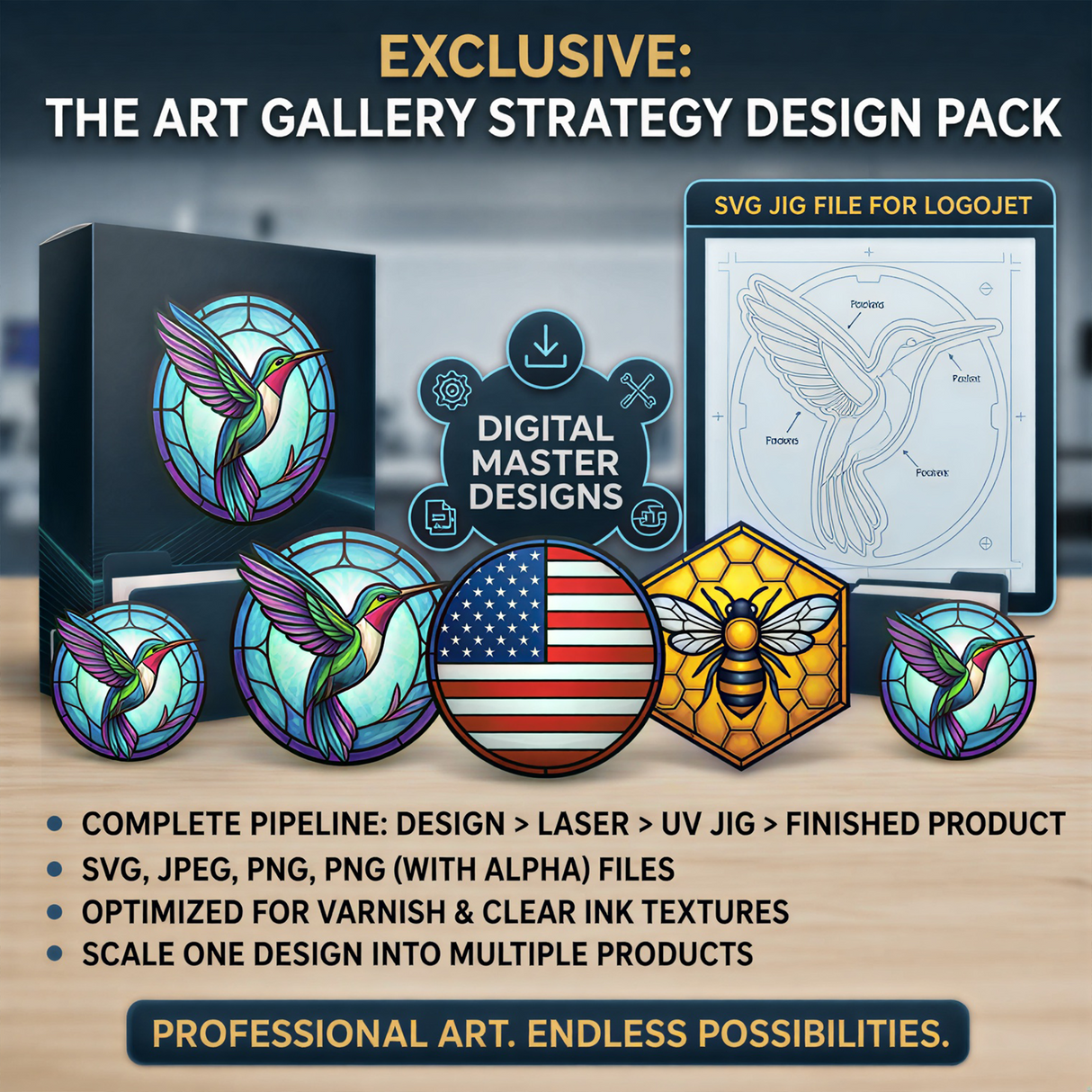 The Stained Glass Art Gallery Strategy Design Pack