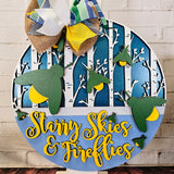 Starry Skies and Fireflies Door Hanger SVG