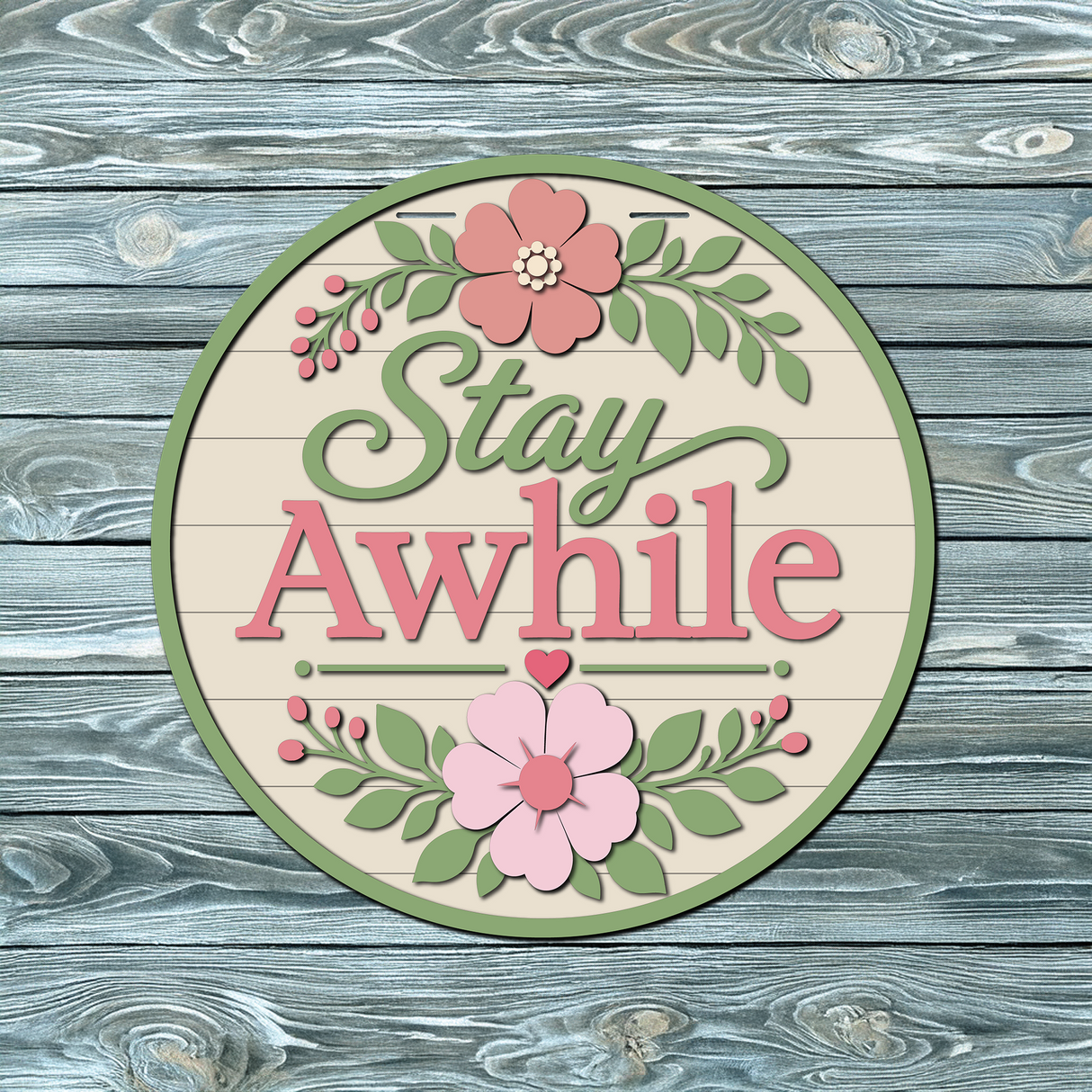 Stay Awhile Hanger SVG