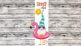 Summer Vibes Gnome with Floaty Vertical Porch Leaner SVG