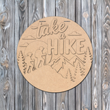 Take a Hike Door Hanger - DIY Unfinished Kit - Lvl 2