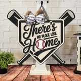 There's No Place Like Home Baseball Bats Door Hanger SVG