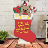24inch Tis the Season Stocking Door Hanger - DIY Unfinished Kit - Lvl 2