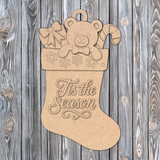 24inch Tis the Season Stocking Door Hanger - DIY Unfinished Kit - Lvl 2