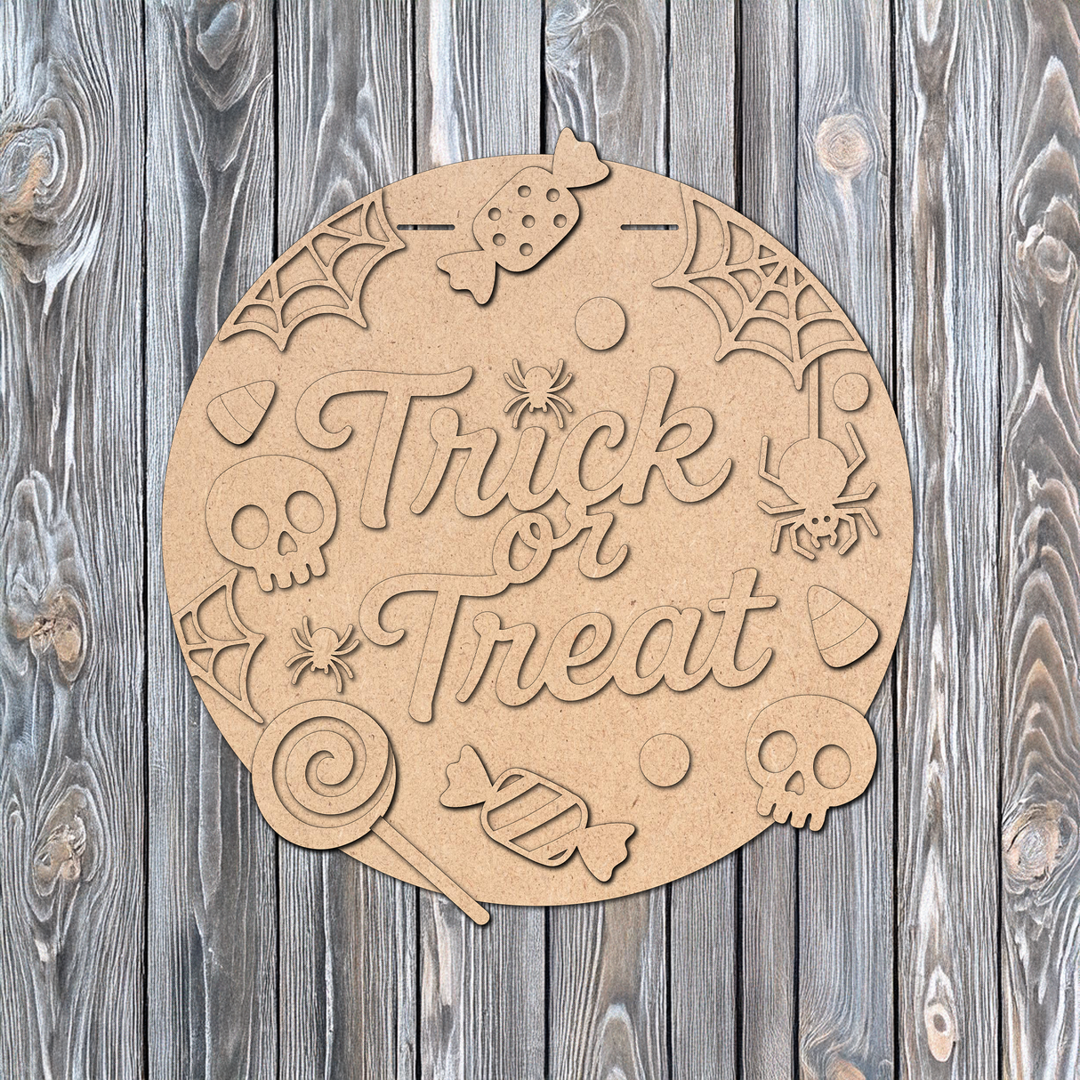 Trick or Treat Sweets Door Hanger - DIY Unfinished Kit - Lvl 1
