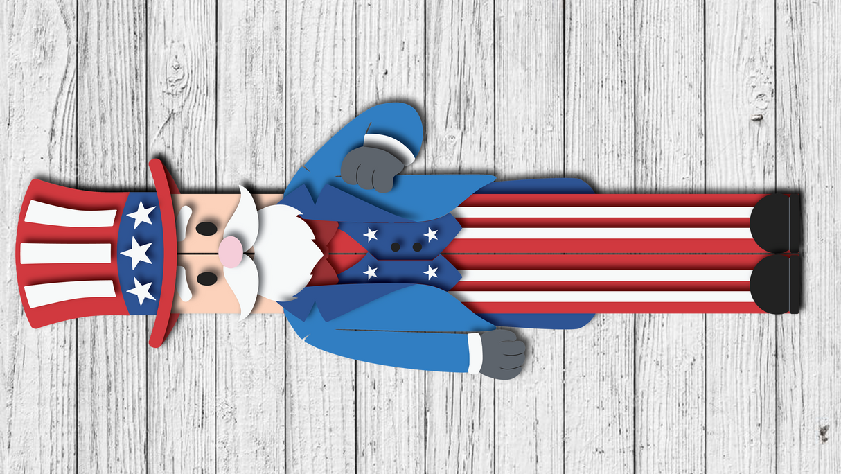 Uncle Sam Vertical Porch Leaner SVG