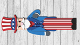 Uncle Sam Vertical Porch Leaner SVG