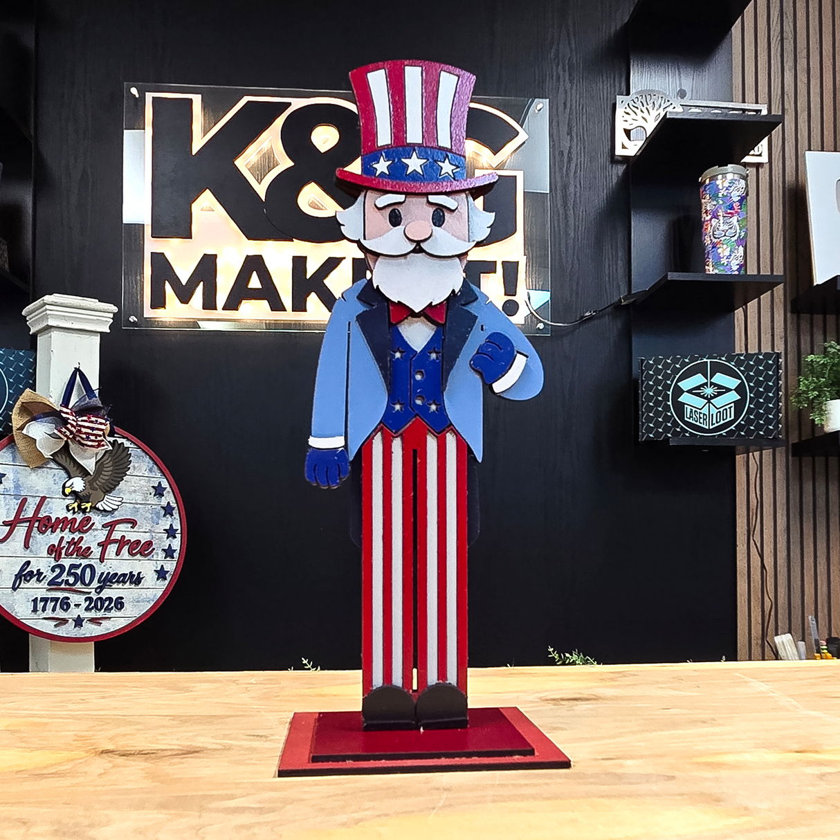 12 inch Uncle Sam Stander - LEVEL 3