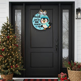 Waddle On In Penguin Door Hanger SVG