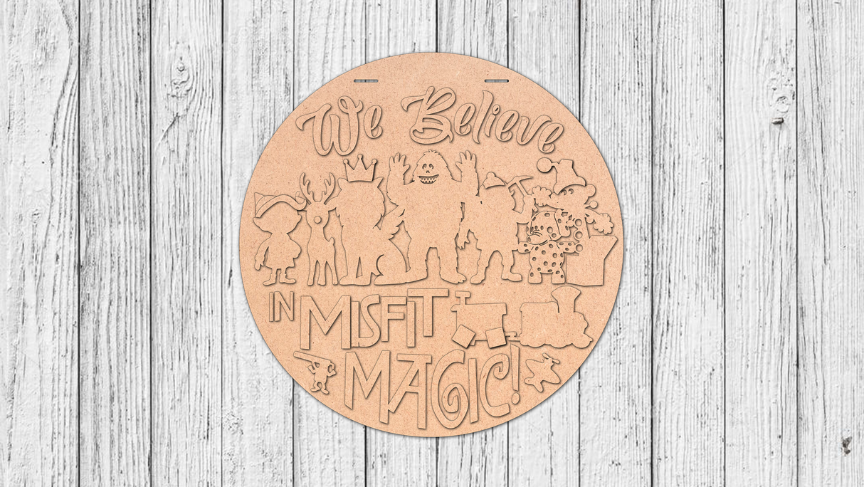 We Believe in Misfit Magic Door Hanger - LEVEL 1