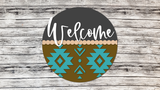 Welcome Aztec Door Hanger - LEVEL 2