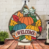 Welcome Fall Pumpkins Door Hanger SVG