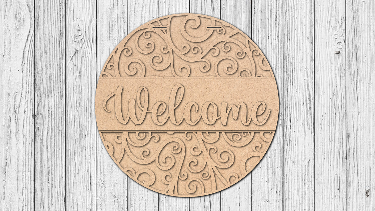 Welcome Flourish Door Hanger - Lvl 1