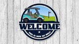 Welcome Golf Cart Door Hanger - Lvl 2