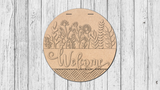 Welcome Interchangeable Top and Bottom Door Hanger - LEVEL 1