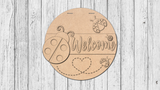 Welcome Ladybugs Door Hanger - DIY Unfinished Kit