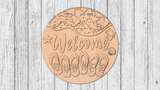 Welcome SUMMER Beach Flip Flops Door Hanger - DIY Unfinished Kit - Lvl 2