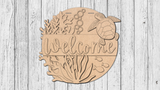 Welcome Sea Turtle Door Hanger - DIY Unfinished Kit - Lvl 2