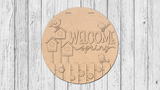 Welcome Spring Birdhouses Door Hanger - DIY Unfinished Kit - Lvl 2