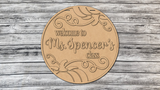 Personalized Teacher Classroom Pumpkin Door Hanger - LEVEL 1