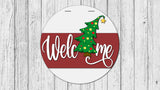 Welcome Xmas Tree Door Hanger - DIY Unfinished Kit - Lvl 1