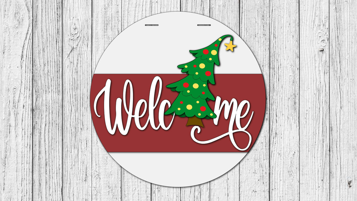 Welcome Xmas Tree Door Hanger - LEVEL 1