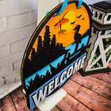 Welcome Lake with Crane Door Hanger - Lvl 2