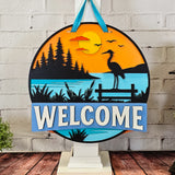 Welcome Lake with Crane Door Hanger - Lvl 2