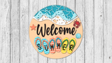Welcome SUMMER Beach Flip Flops Door Hanger - DIY Unfinished Kit - Lvl 2